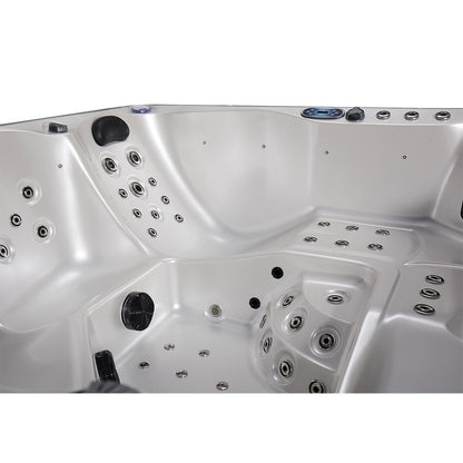 White 5-Seater Hot Tub - Hydrotherapy Pro Spa