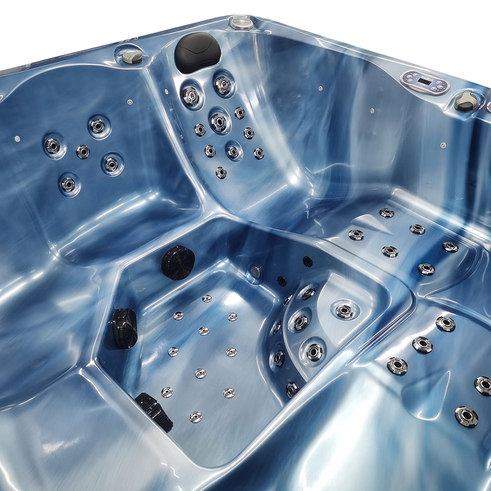 Blue 5-Seater Hot Tub - Hydrotherapy Pro Spa
