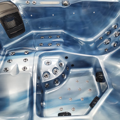 Blue 5-Seater Hot Tub - Hydrotherapy Pro Spa