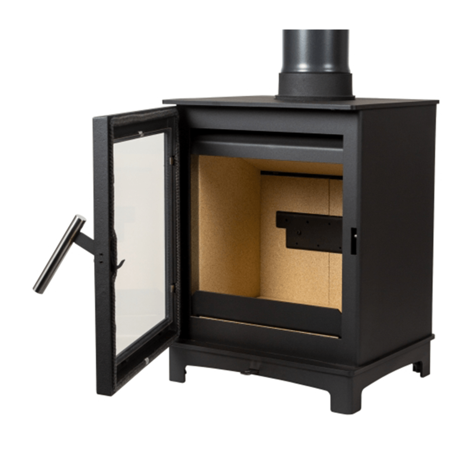 Prefect Wood Burning Stove empty door open