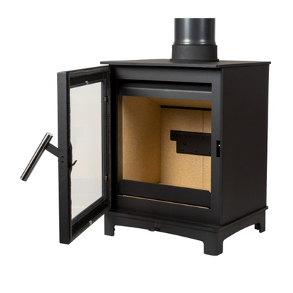 Prefect Wood Burning Stove empty door open
