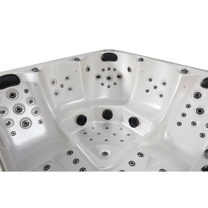 White 5-Seater Hot Tub - Hydrotherapy Pro Spa