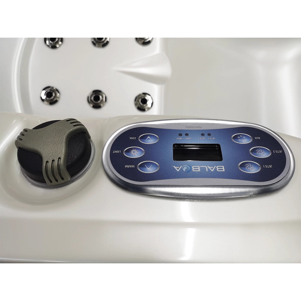 White 5-Seater Hot Tub - Hydrotherapy Pro Spa