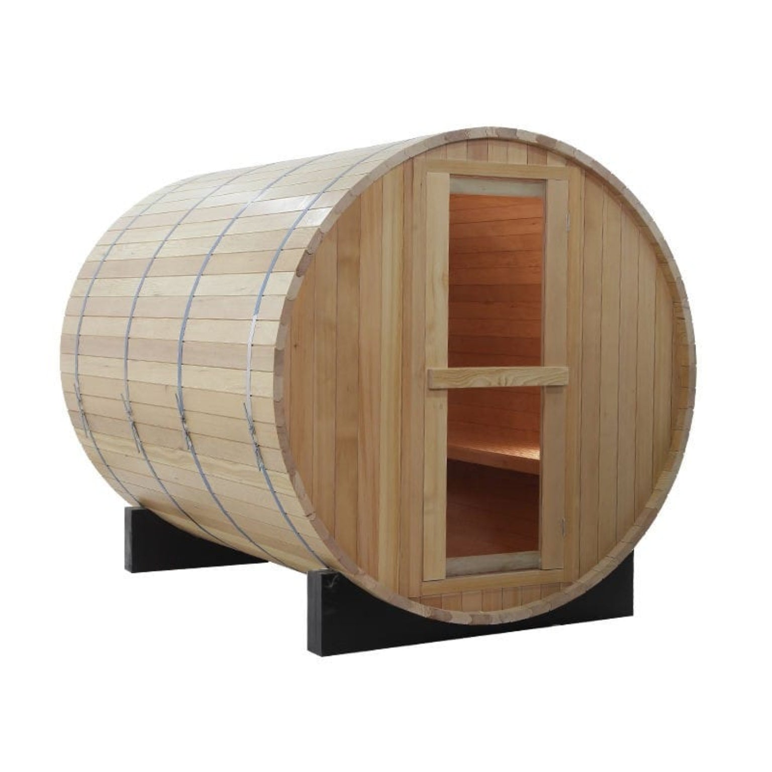 4 6 Person Wood Barrel Outdoor Steam Sauna