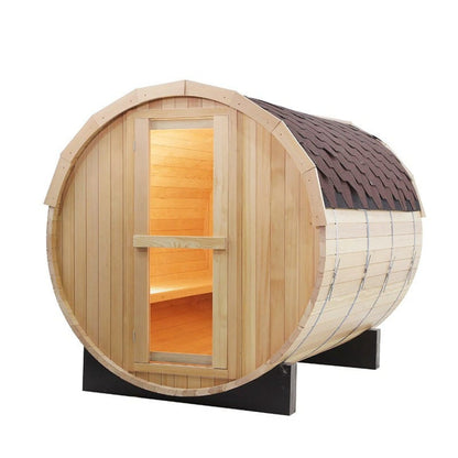 Wooden barrel steam sauna 