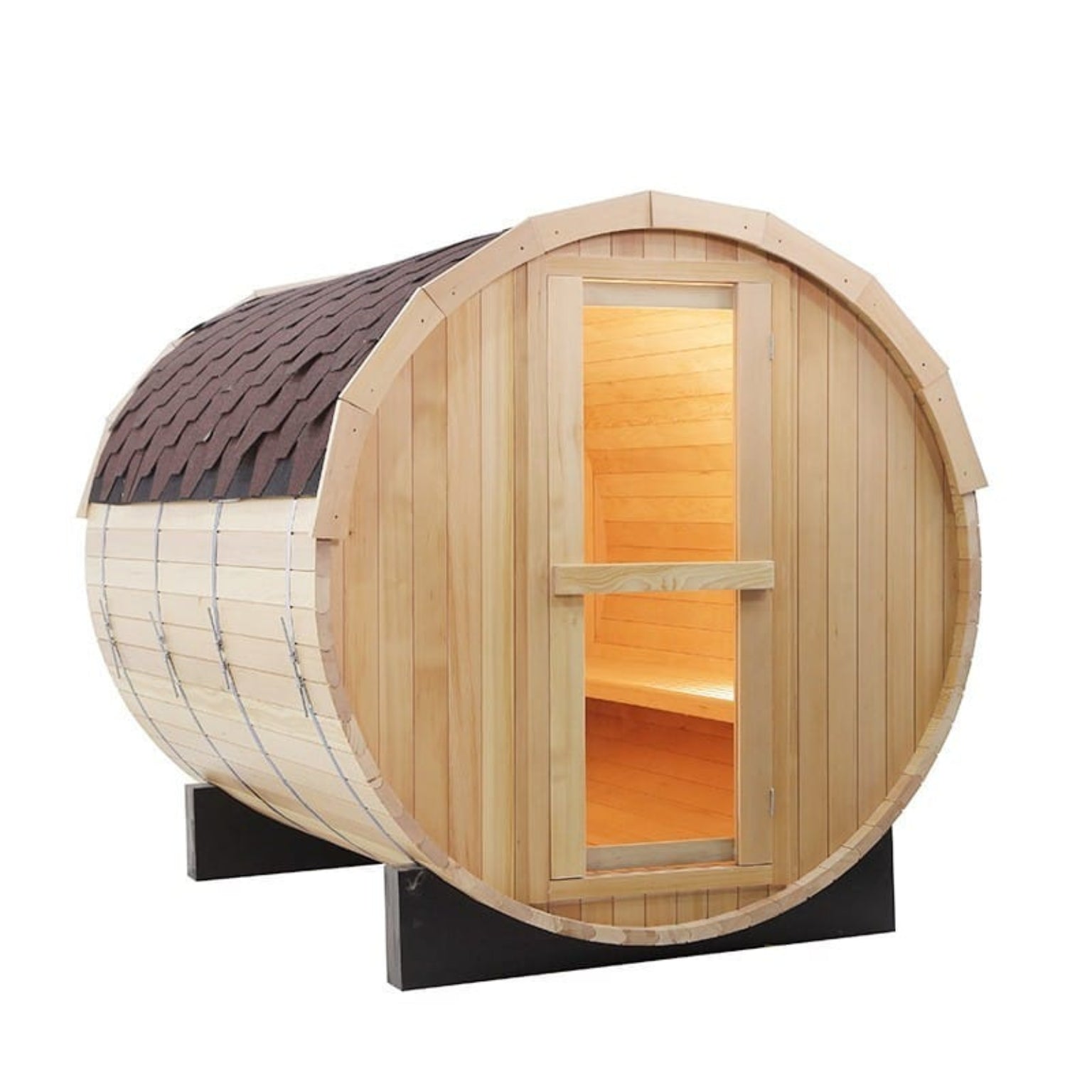 4 6 Person Outdoor Barrel Steam Sauna
