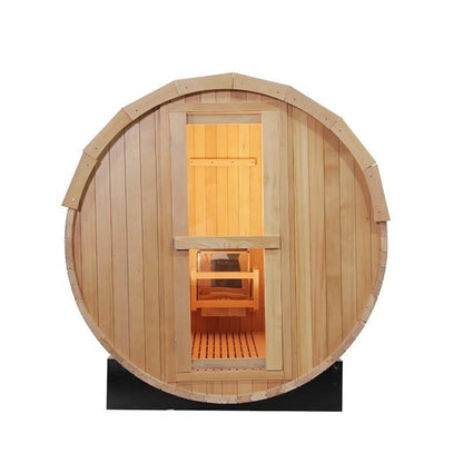 CenturaHeat 4-6 Person Outdoor Barrel Steam Sauna front view