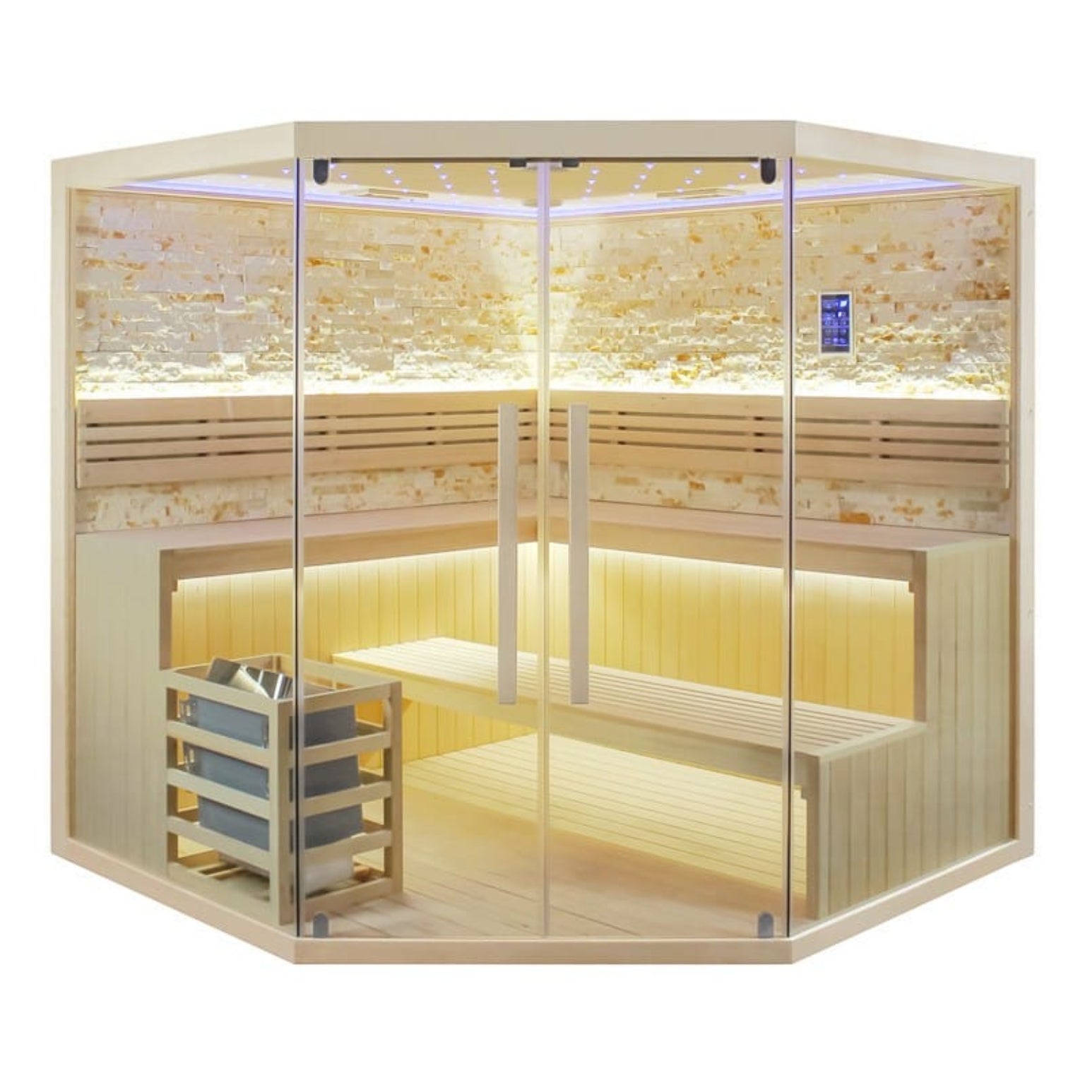 6 8 Person Traditional Steam Indoor Corner Sauna