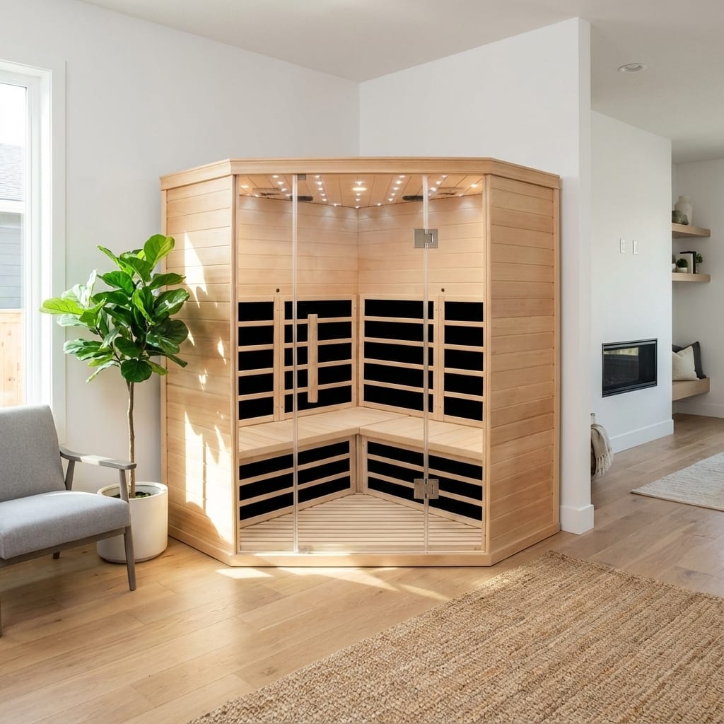 CenturaHeat 4-5 Person Diamond Corner Infrared Sauna