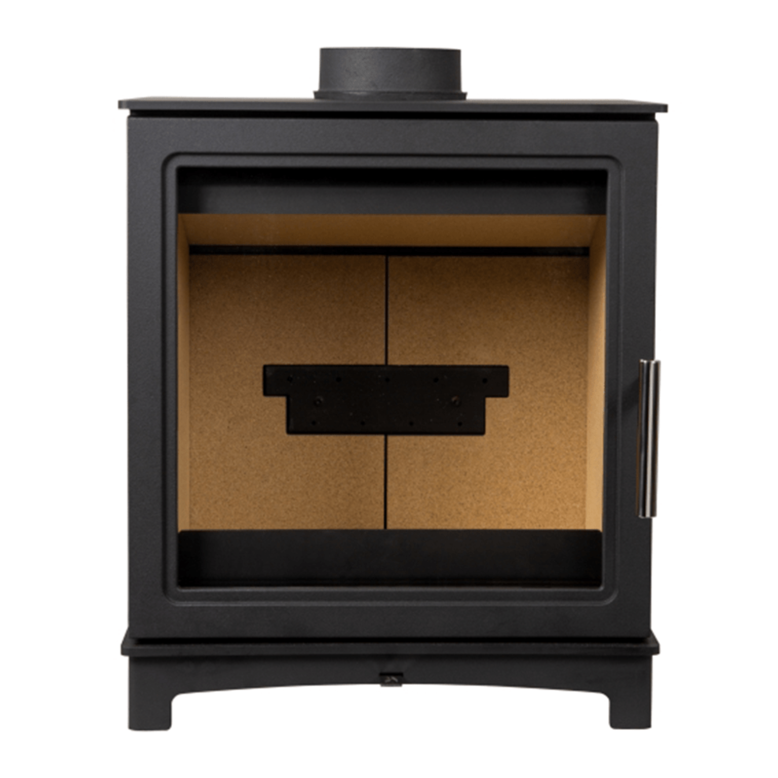 Black metal stove 