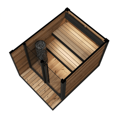 Outdoor Sauna Hiki S | Premium Thermowood Garden Sauna for 2 to 4 People