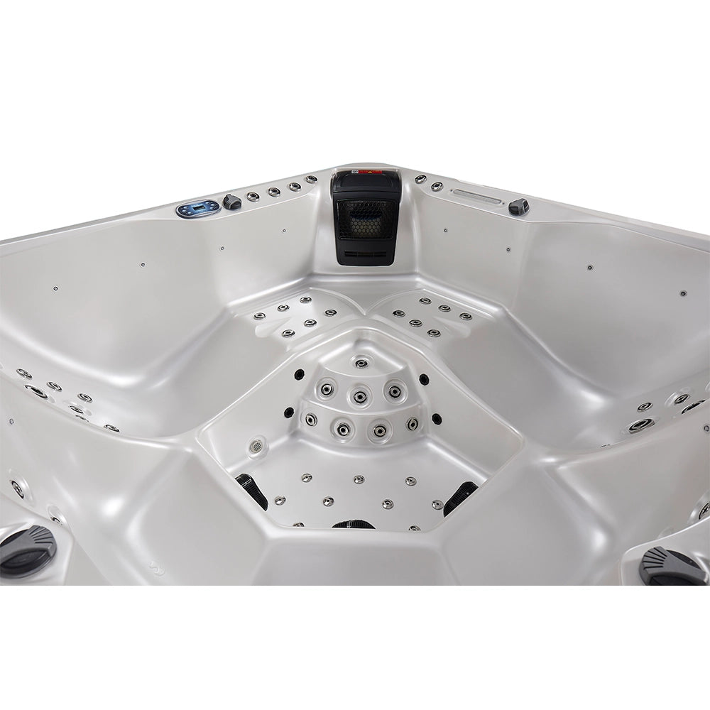 White 5-Seater Hot Tub - Hydrotherapy Pro Spa