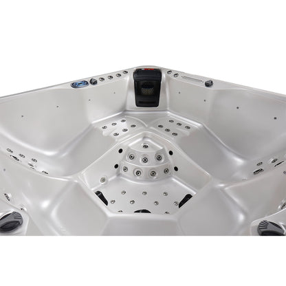 White 5-Seater Hot Tub - Hydrotherapy Pro Spa