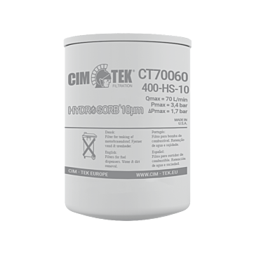 Cim Tek CT70060 Water &amp Particle Compact Filter Element 10 Micron