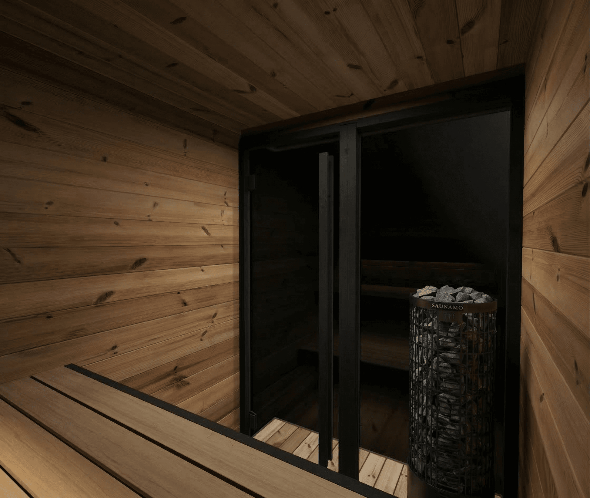 Outdoor Sauna Hiki S | Premium Thermowood Garden Sauna for 2 to 4 People