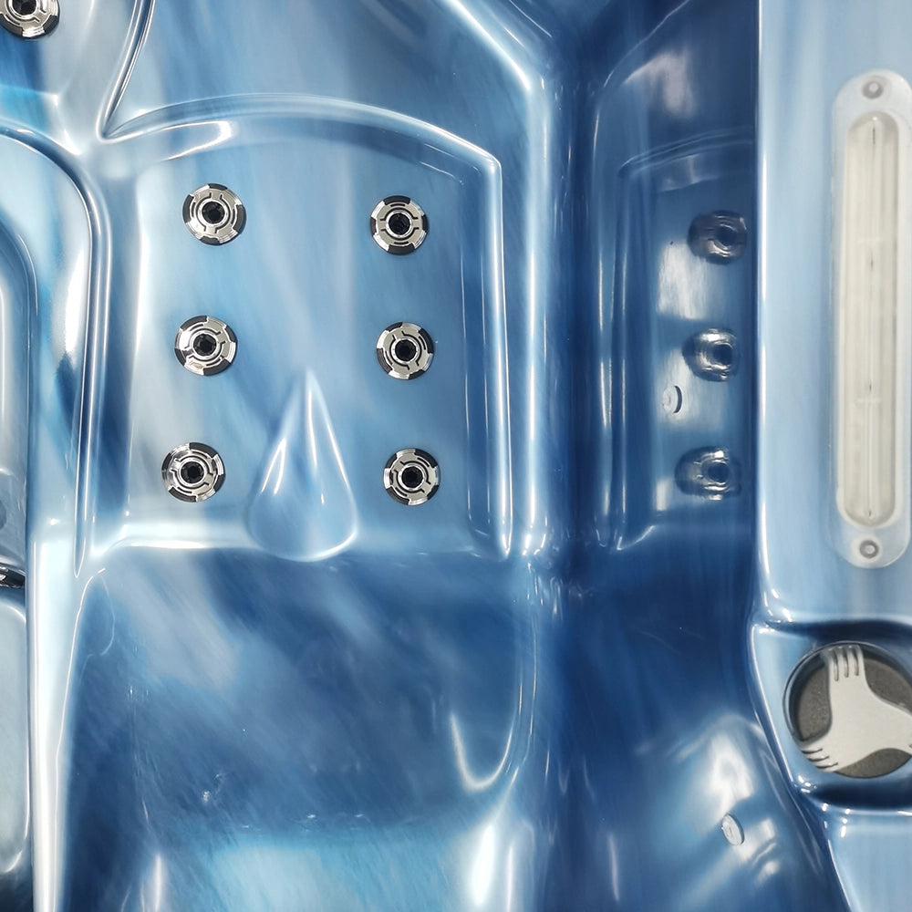 Blue 5-Seater Hot Tub - Hydrotherapy Pro Spa