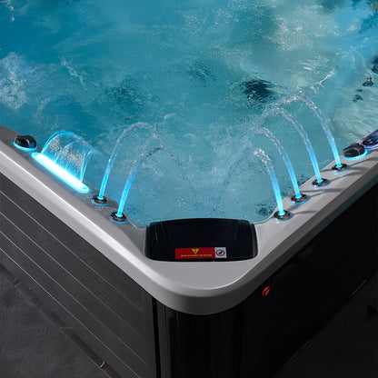 White 5-Seater Hot Tub - Hydrotherapy Pro Spa