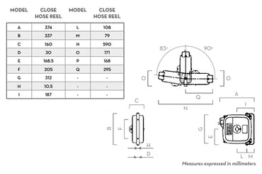 Piusi Closed Automatic Water Air Hose Reel