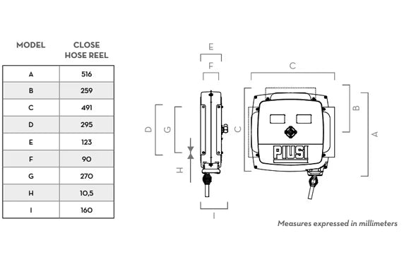 Piusi Enclosed Automatic Oil Hose Reel
