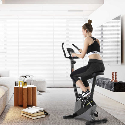 Manual Upright Exercise Bike with Adjustable Resistance