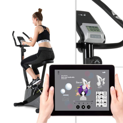 Manual Upright Exercise Bike with Adjustable Resistance