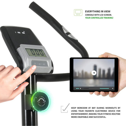 Manual Upright Exercise Bike with Adjustable Resistance