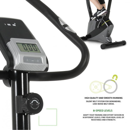 Manual Upright Exercise Bike with Adjustable Resistance