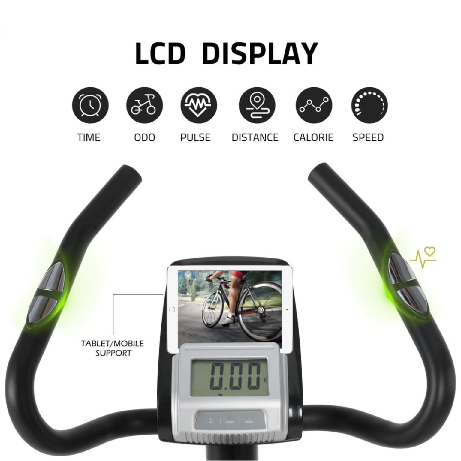 Manual Upright Exercise Bike handles