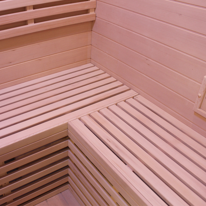 CenturaHeat 3 Person Traditional Steam Outdoor Sauna Room  - bench