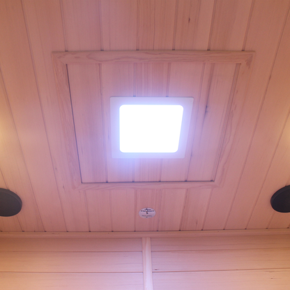 CenturaHeat 3 Person Traditional Steam Outdoor Sauna Room - Reading lights and speakers