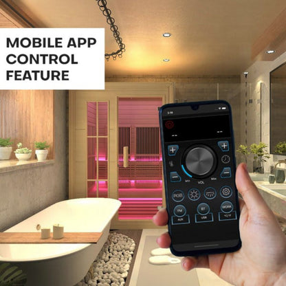2 Person Full Spectrum Indoor Infrared Sauna mobile control app