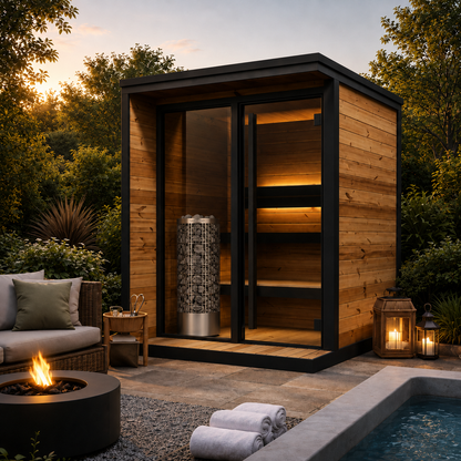 2-4 Person Hiki S Steam Garden Outdoor Sauna | Premium Thermowood