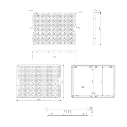 40 Litre Spill Tray