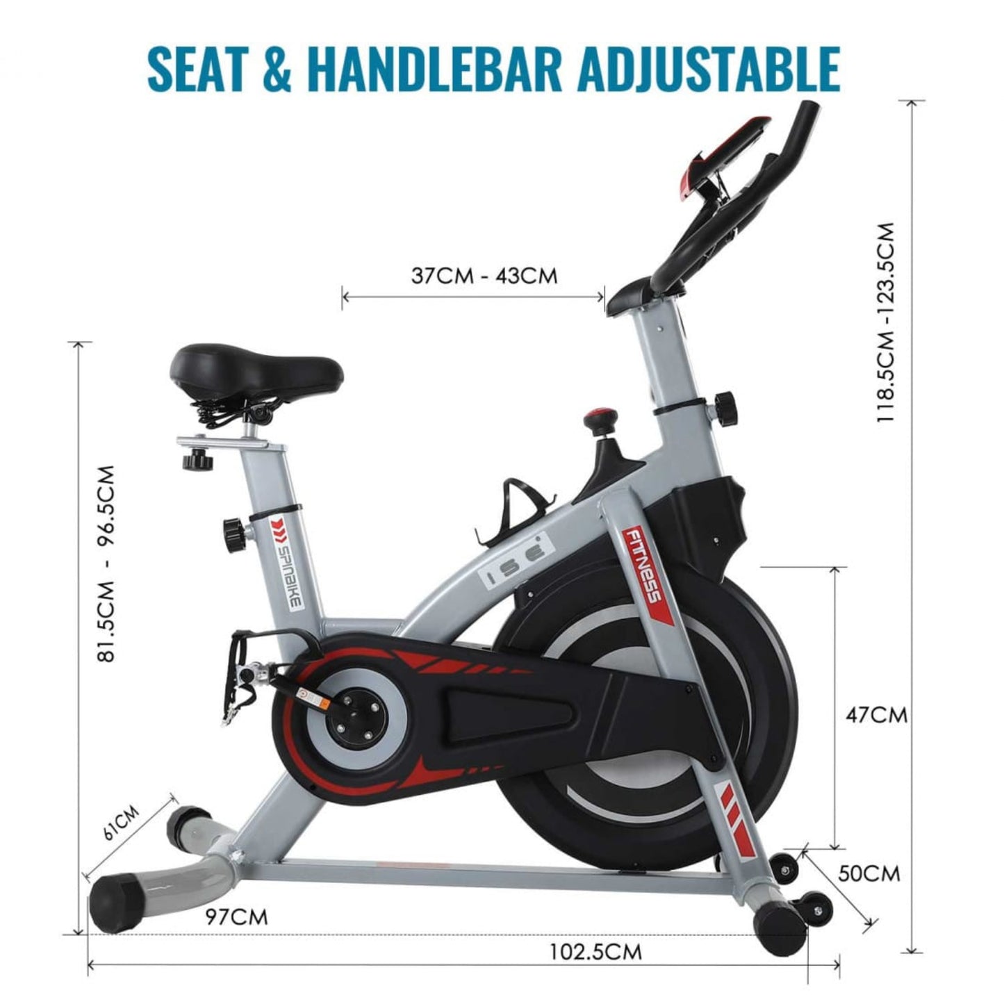 Dimensions of Magnetic Indoor Exercise Bike with 8kg Flywheel