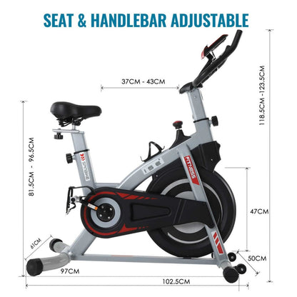 Dimensions of Magnetic Indoor Exercise Bike with 8kg Flywheel