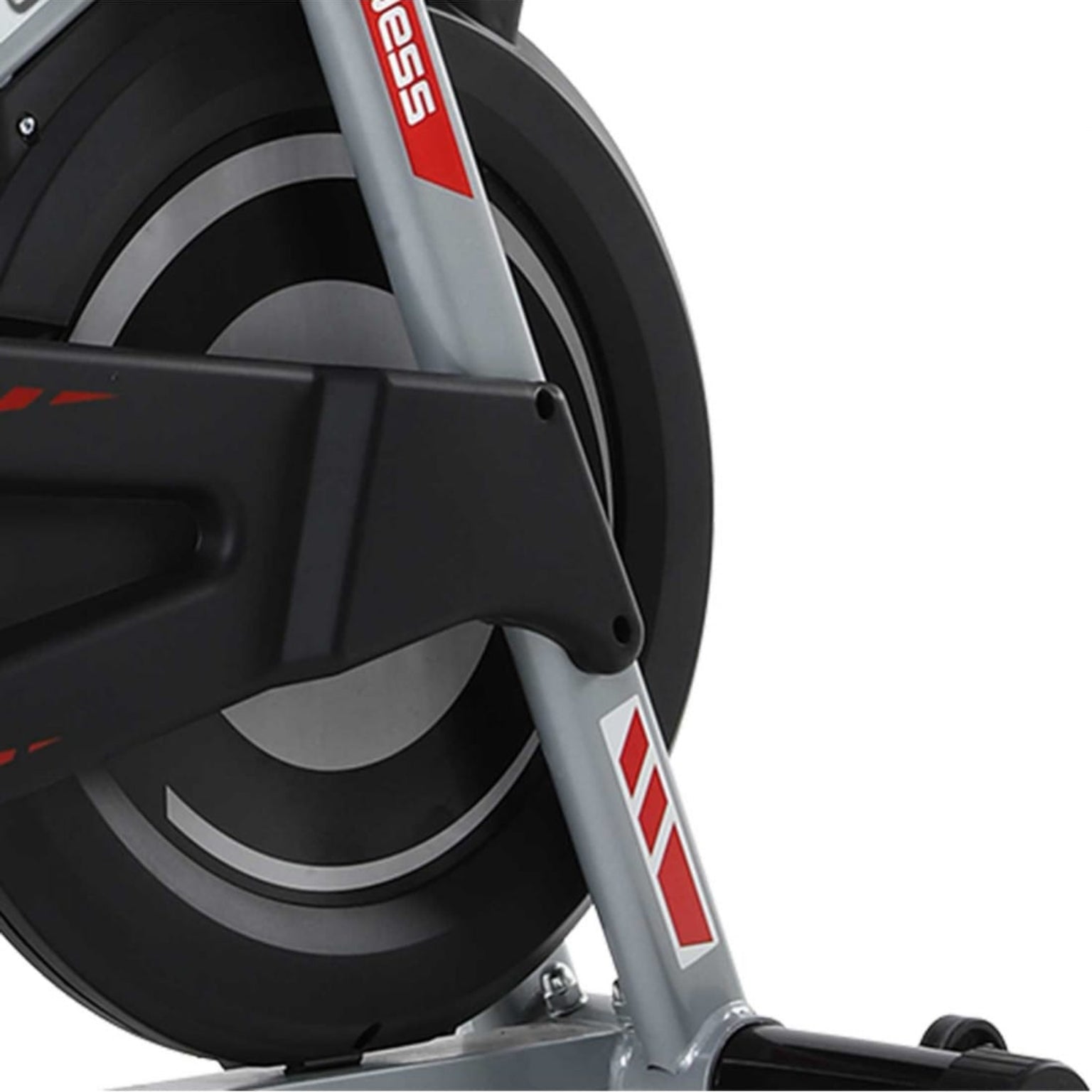 Close-up of a stationary bike wheel 