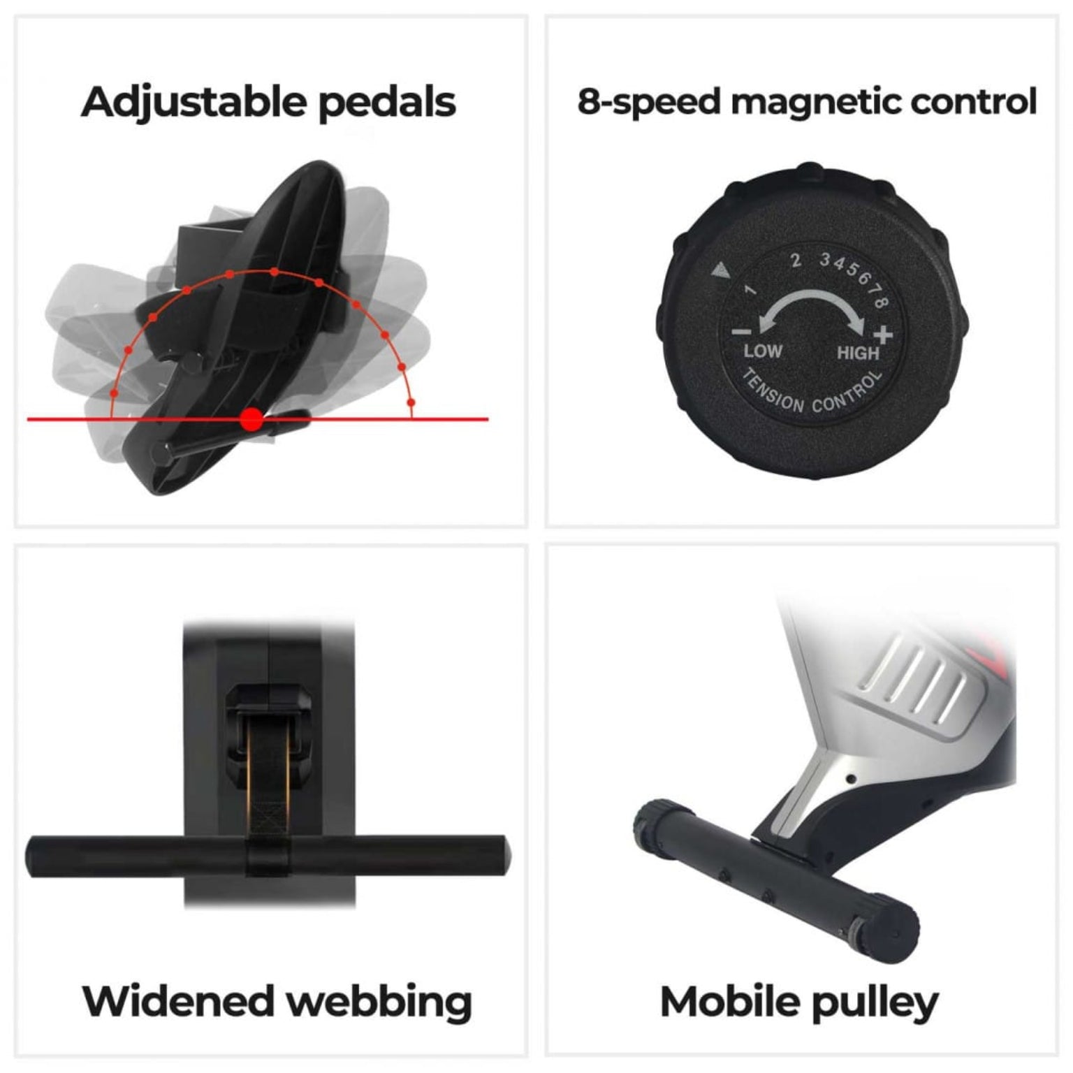 Magnetic Rowing Machine with Vertical Storage features