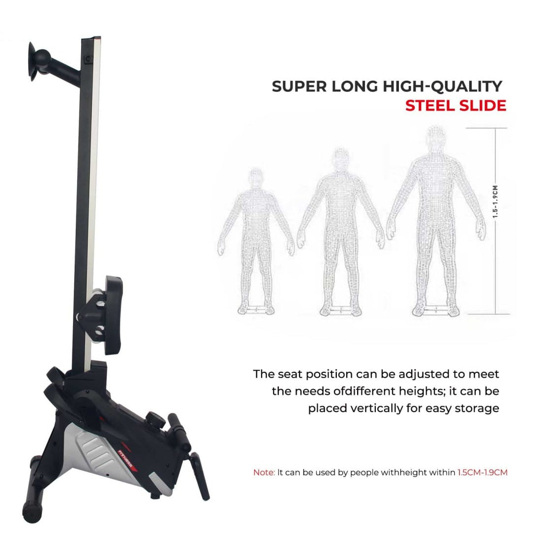 Magnetic Rowing Machine with Vertical Storage