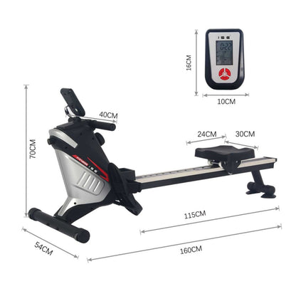 Rowing machine with digital display and dimensions