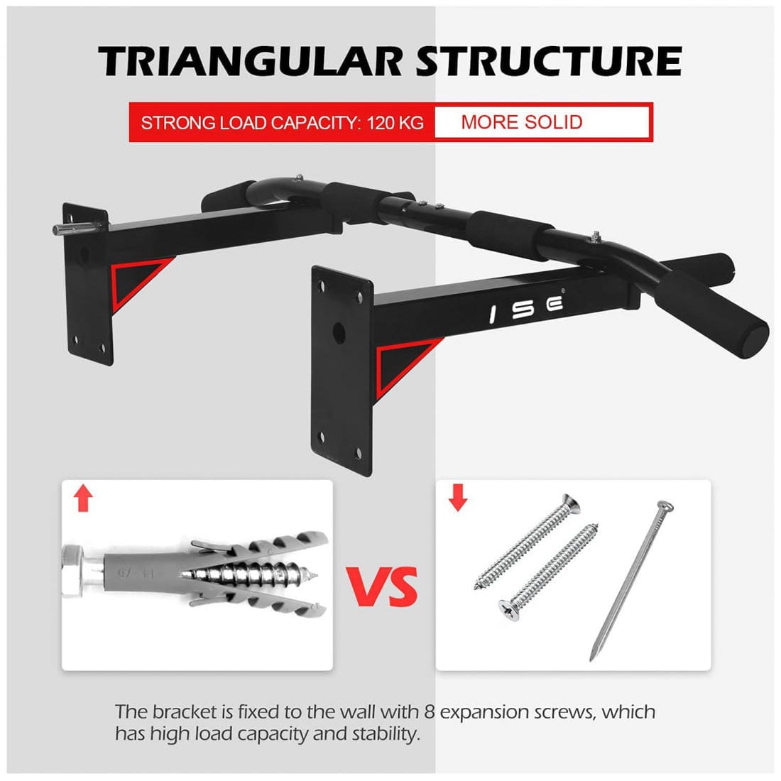 Wall Mounted Pull Up Bar for Upper Body Training