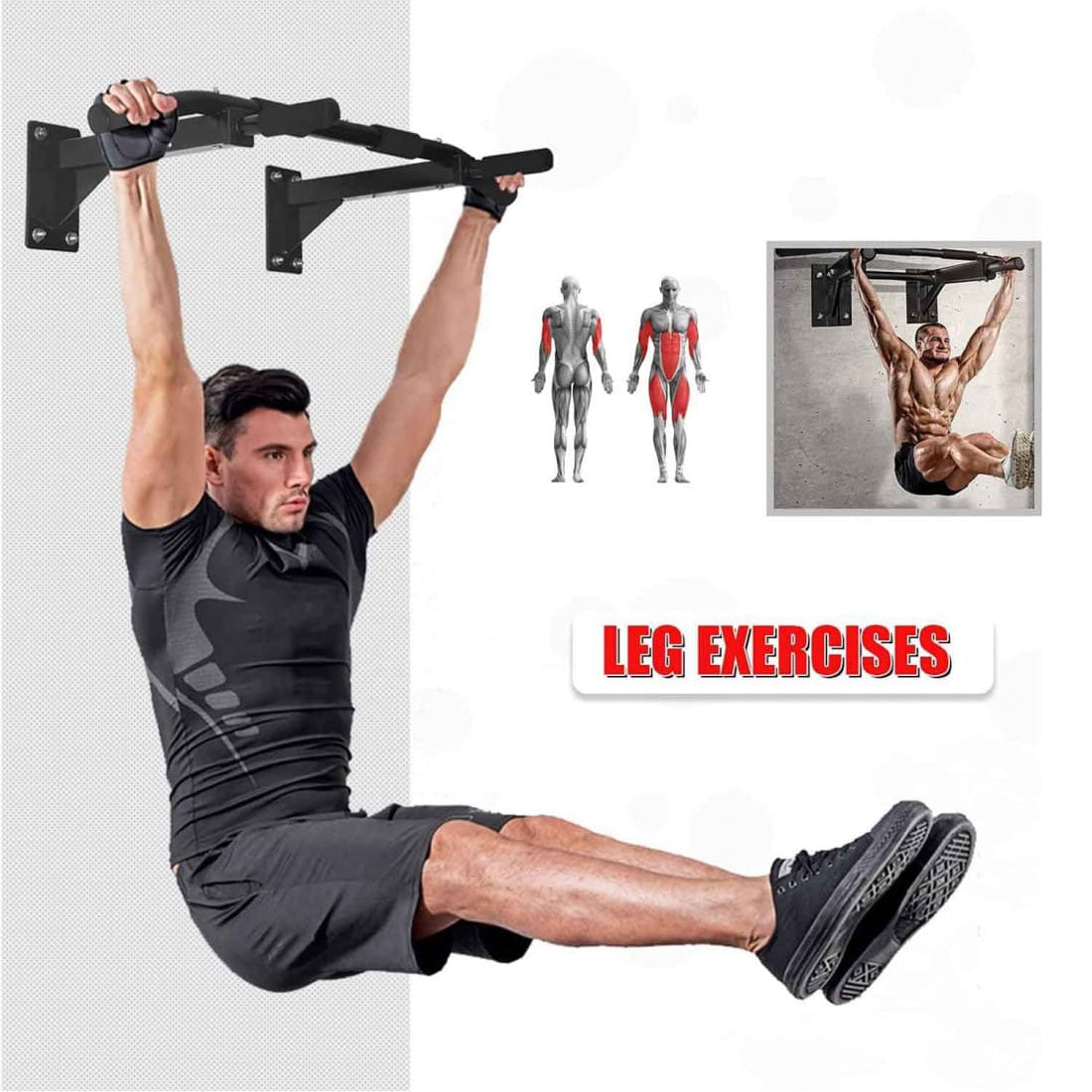 Wall Mounted Pull Up Bar for Upper Body Training