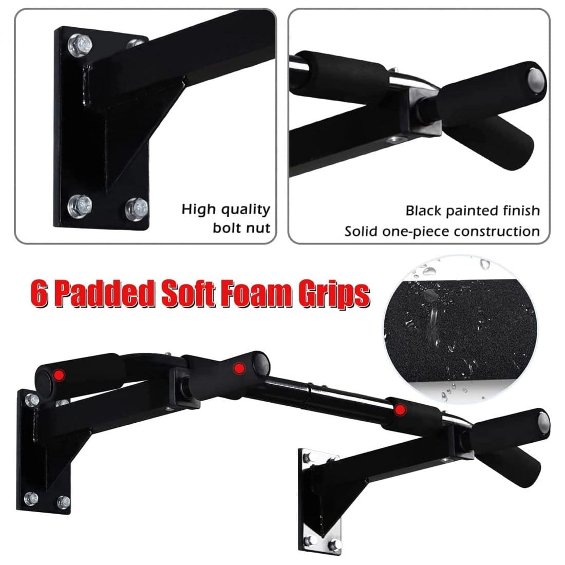 Wall Mounted Pull Up Bar for Upper Body Training
