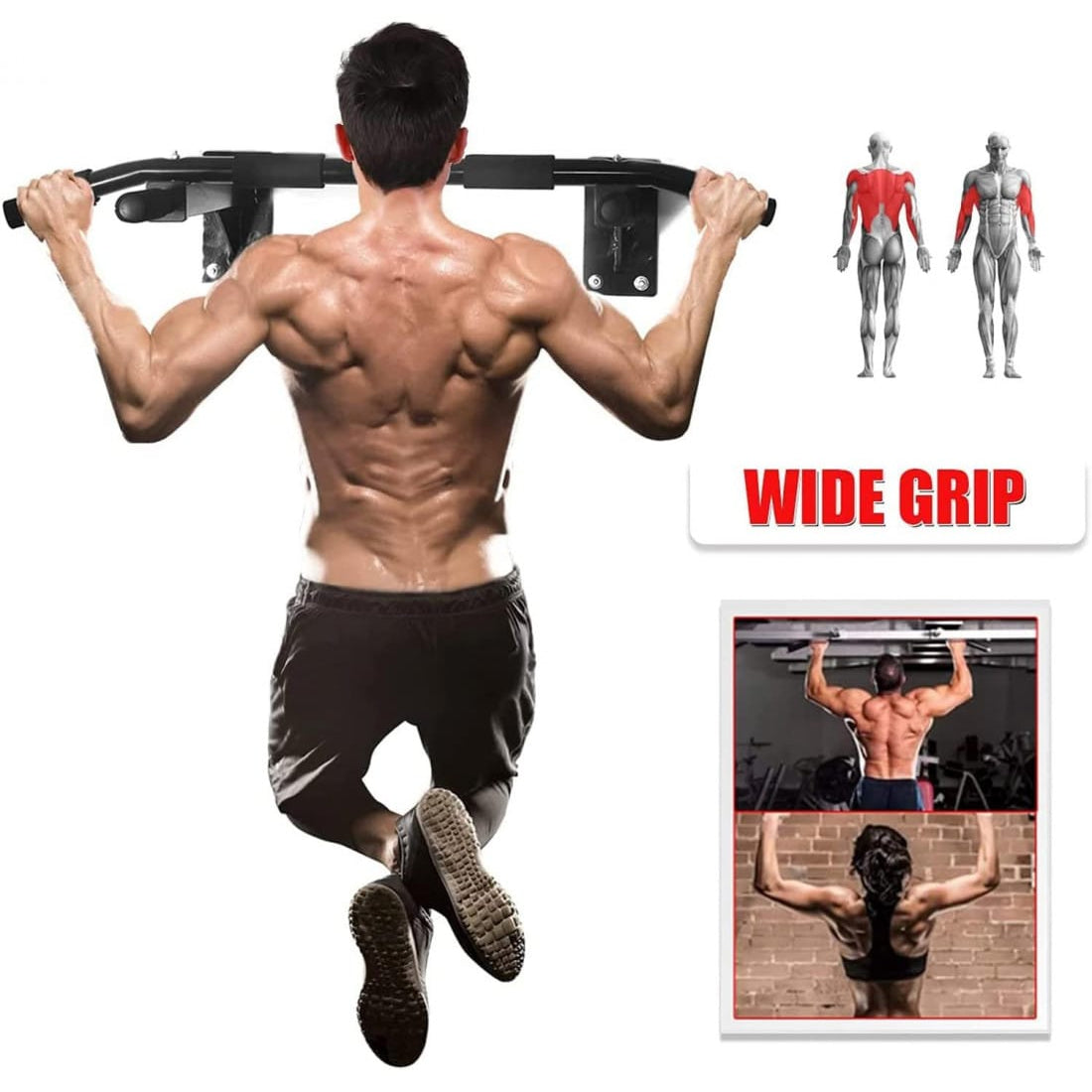 Wall Mounted Pull Up Bar for Upper Body Training