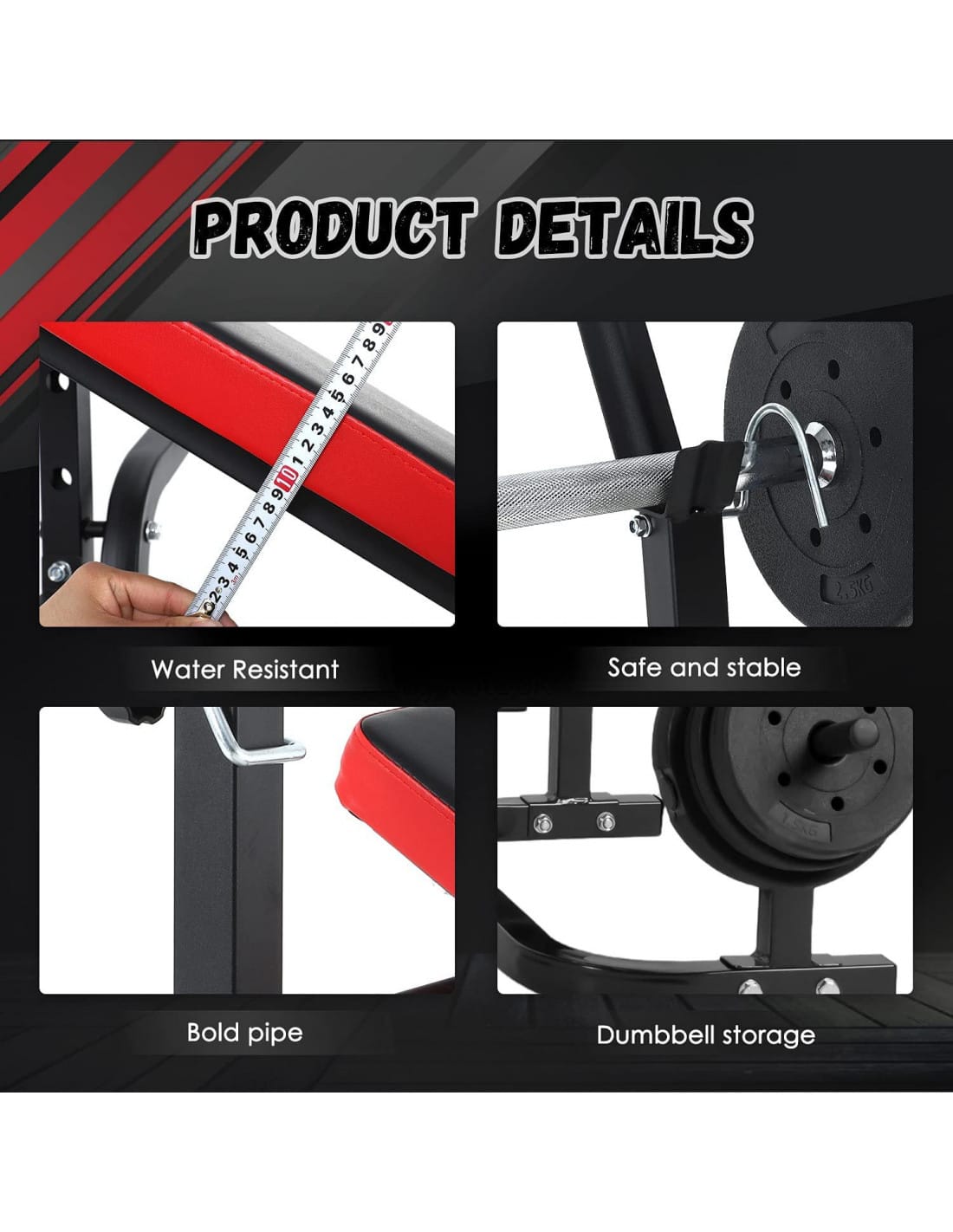 Adjustable Foldable Weight Bench for Full-Body Home Workouts