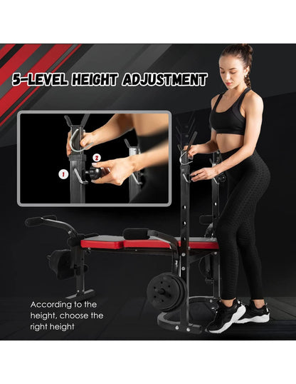 Adjustable Foldable Weight Bench for Full-Body Home Workouts