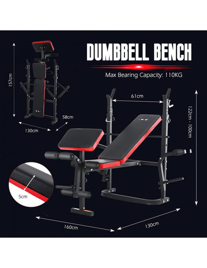 Adjustable Foldable Weight Bench for Full-Body Home Workouts