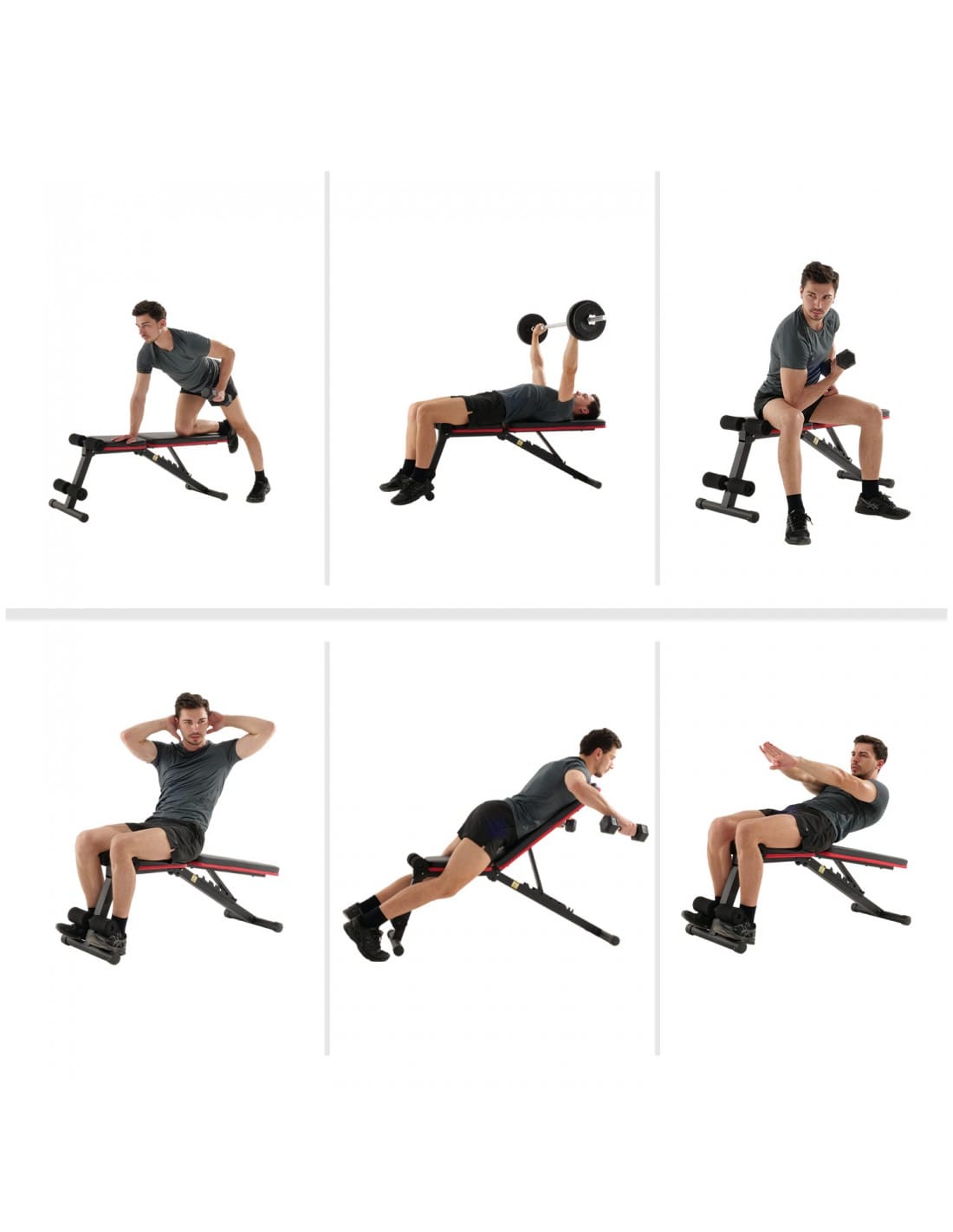 Multi-Position Folding Weight Bench for Home Workouts