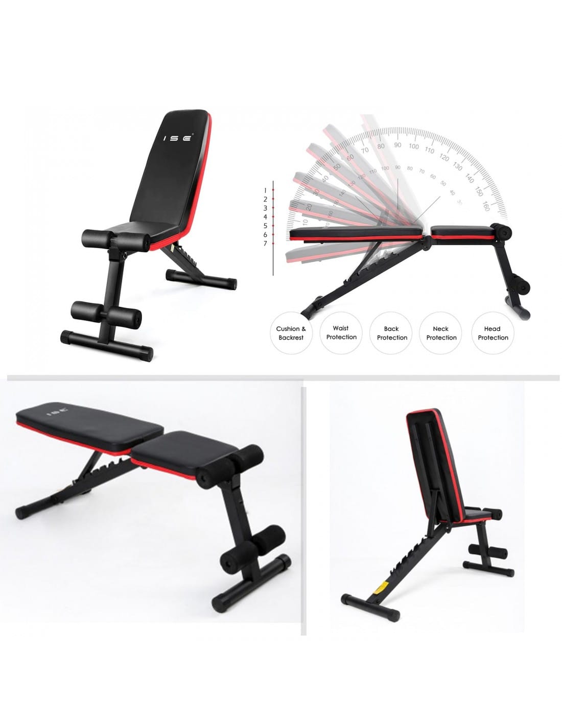 Multi-Position Folding Weight Bench for Home Workouts