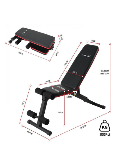 Multi-Position Folding Weight Bench for Home Workouts