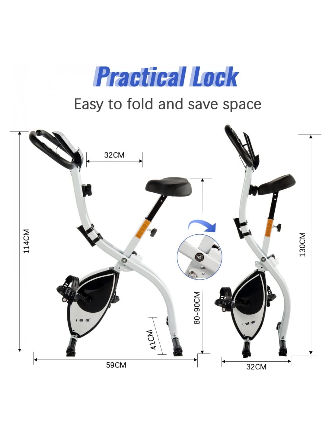 Foldable Magnetic X-Bike Exercise Bike